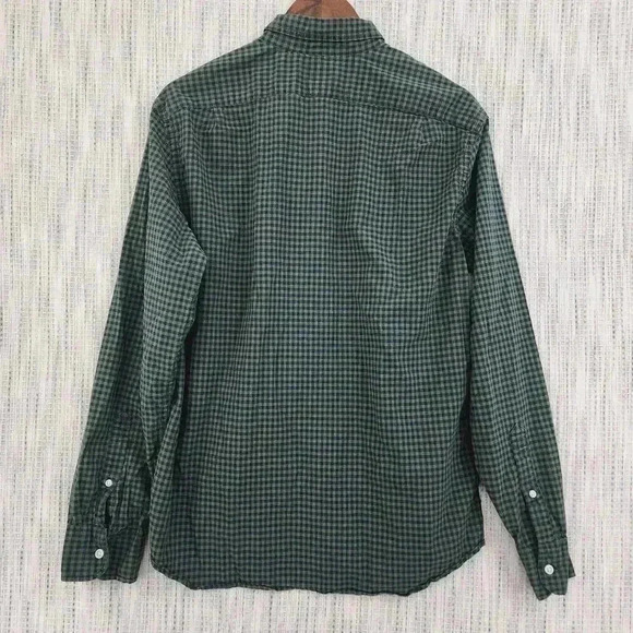 J. Crew Slim Flex Washed Men's L Button down Long sleeve  Shirt Checkered - Picture 2 of 6